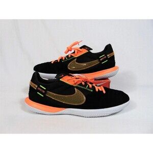 Nike Streetgato Black Orange Volt DC8466-081 Men's Size 7 Indoor Soccer Shoes